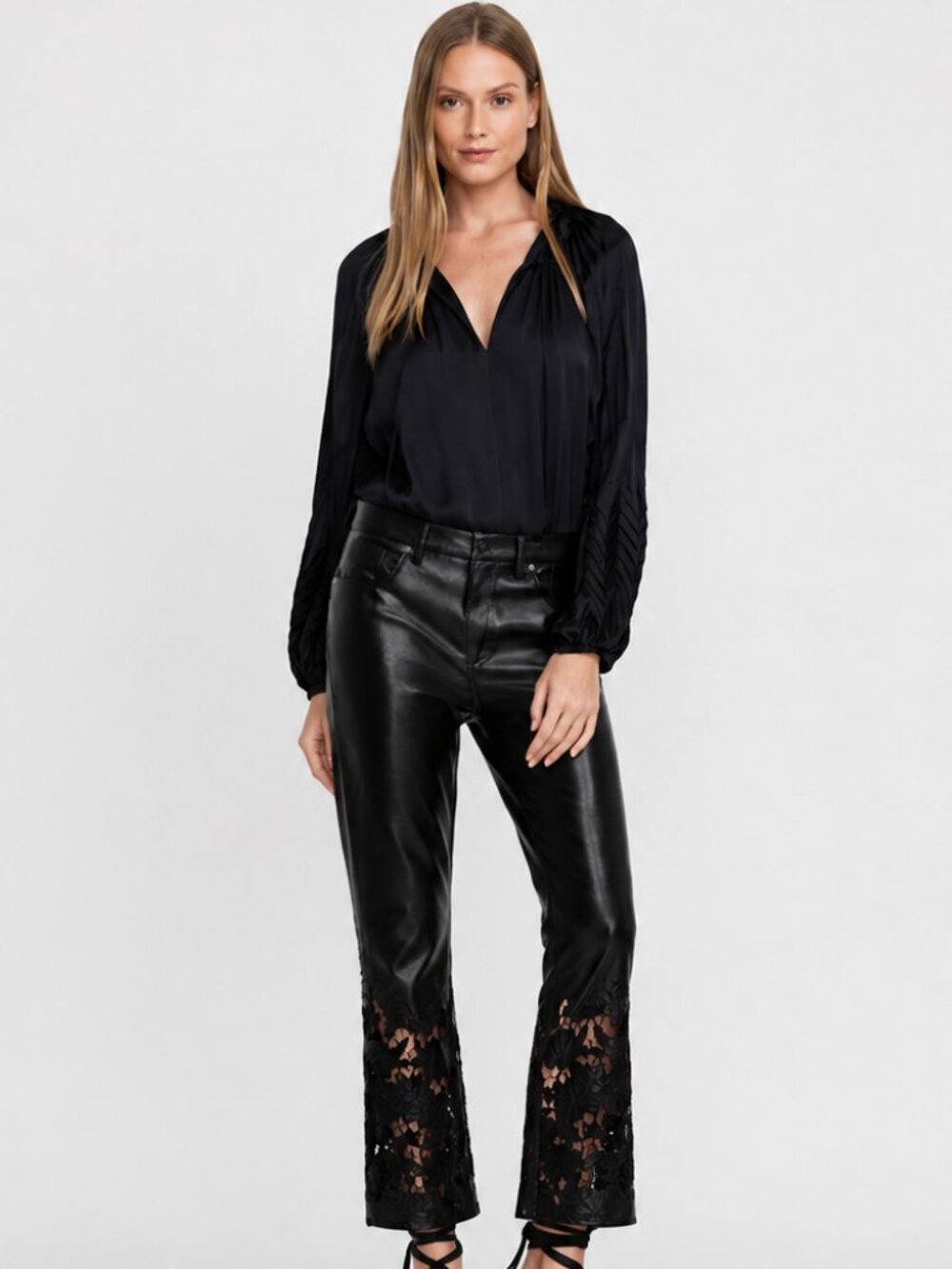 Johnny Was Portia Vegan Leather Pants Size 25- MSRP $278